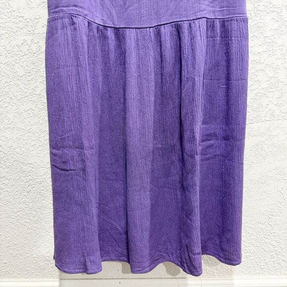 MARA HOFFMAN Valentina Voile Maxi Swim Cover Up Dress Women’s Small Purple Boho - Picture 5 of 10